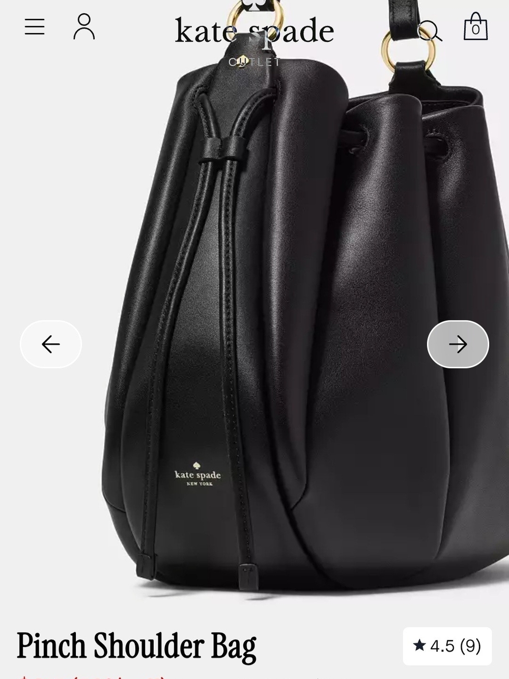 kate spade Black Pinch Shoulder Bag - Picture 2 of 8